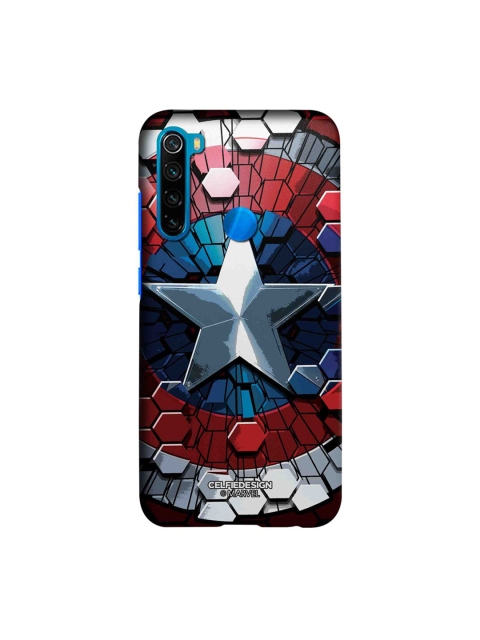 

CelfieDesign Red & Blue Hex Shield Printed Xiaomi Redmi Note 8 Slim Back Case