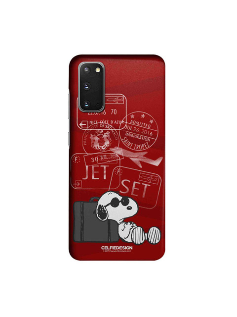 

CelfieDesign Red & White Jet Set Go Samsung Galaxy S20 Slim Back Case