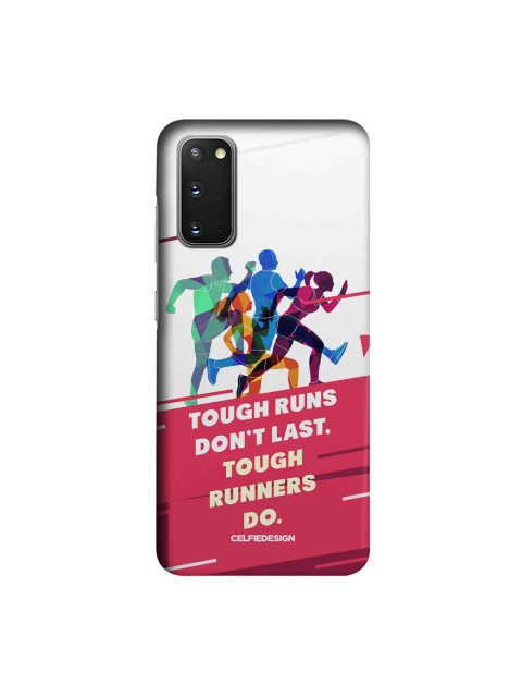 

CelfieDesign White & Pink Tough Runners Samsung Galaxy S20 Slim Back Case