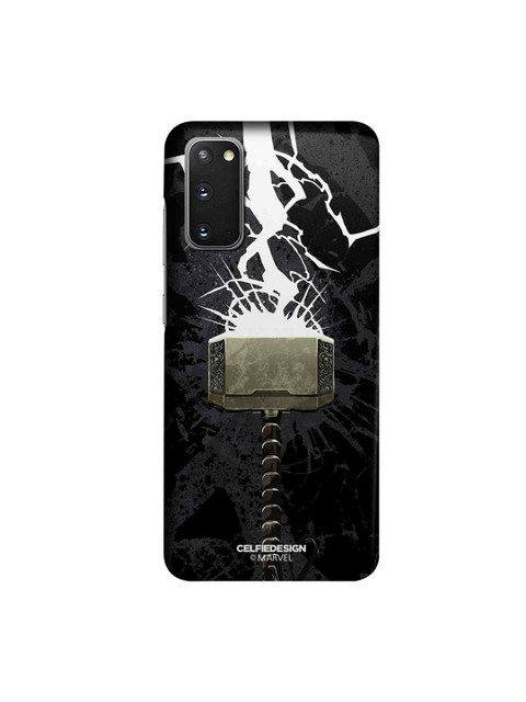 

CelfieDesign Pink & Grey The Thunderous Hammer Samsung Galaxy S20 Slim Back Case, Black