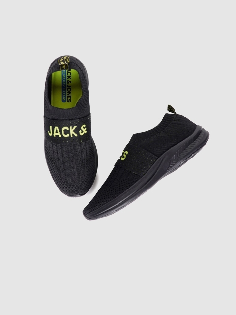 

Jack & Jones Men Black Perforations Slip-On Sneakers