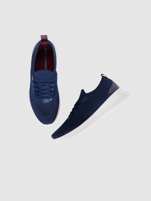 

Jack & Jones Men Navy Blue Printed Slip-On Sneakers