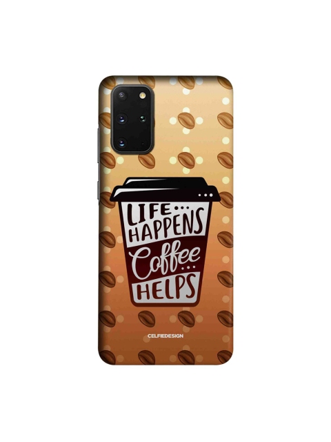 

CelfieDesign Brown & White Life Happens Coffee Helps Samsung Galaxy S20 Plus Slim Back Case