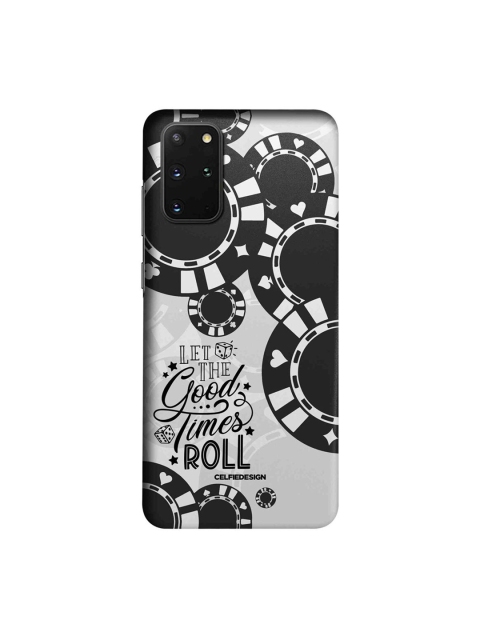 

CelfieDesign White & Black Printed Plastic Samsung Galaxy S20 Slim Plus Back Case