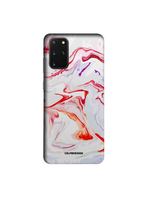 

CelfieDesign White & Red Liquid Funk Marble Samsung Galaxy S20 Plus Slim Back Case