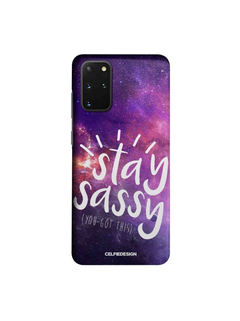 

CelfieDesign Purple & White Stay Sassy Samsung S20 Plus Slim Back Case