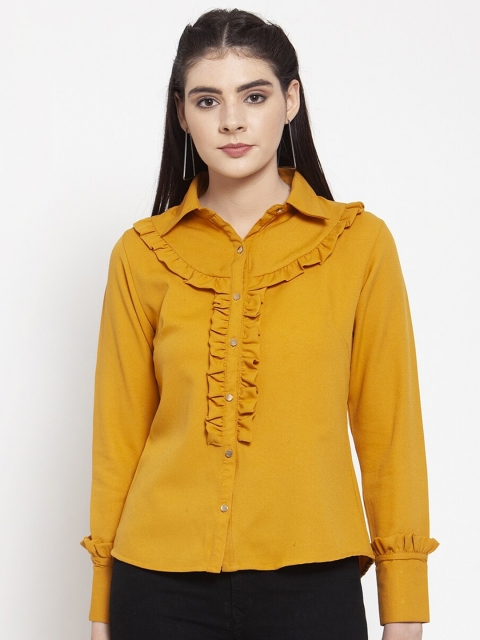 

armure Women Mustard Casual Shirt