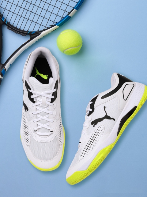 

Puma Men White & Black Solid Solarcourt RCT Indoor Regular Badminton Shoes