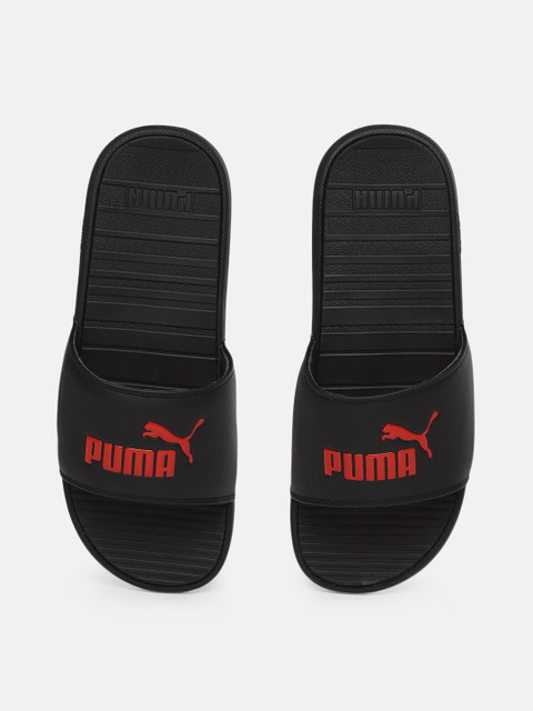 

Puma Unisex Black Printed Cool Cat Sliders