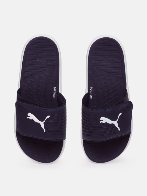 

Puma Men Navy Blue Softride Sliders