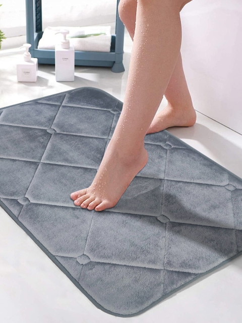 

BIANCA Grey Solid 2050 GSM Bath Rug