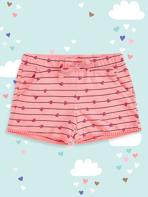 

Pantaloons Junior Girls Pink Striped Shorts