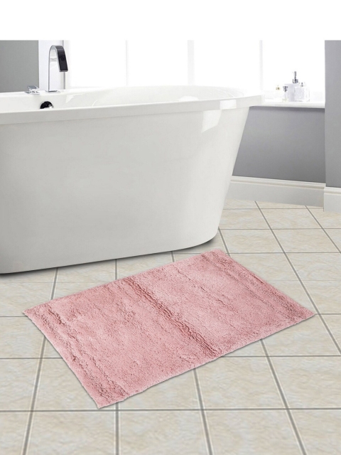 

eyda Pink Cotton 500 GSM Bath Rug