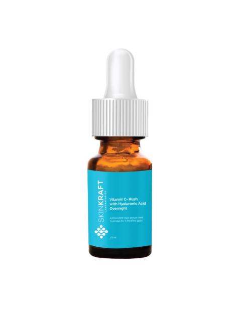 

SKINKRAFT Vitamin C Rush with Hyaluronic Acid Overnight Serum - 10 ml, Transparent