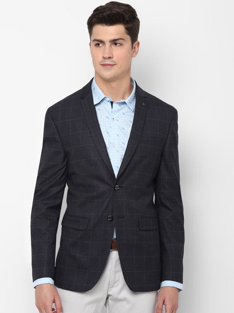 

Allen Solly Men Black Checked Blazer