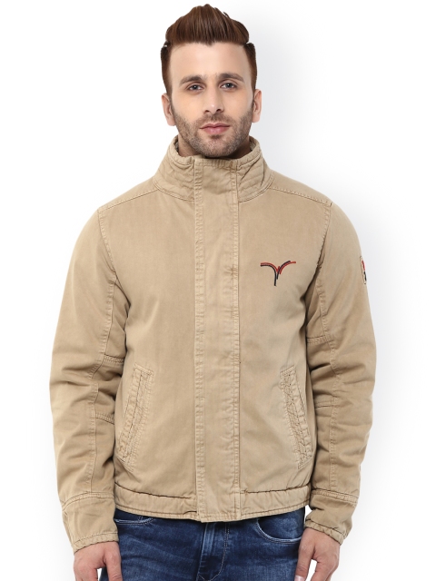 Monteil & Munero Khaki Bomber Jacket available at myntra for Rs.1999