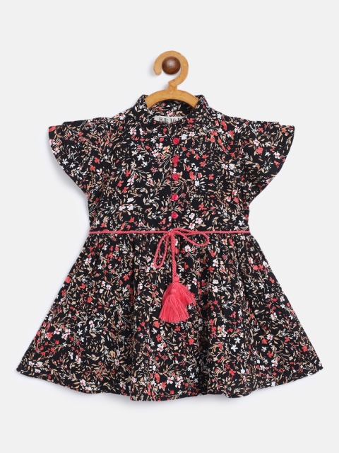 

Bella Moda Black & Pink Floral Dress