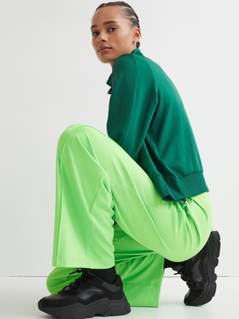 

H&M Women Green Wide Trousers