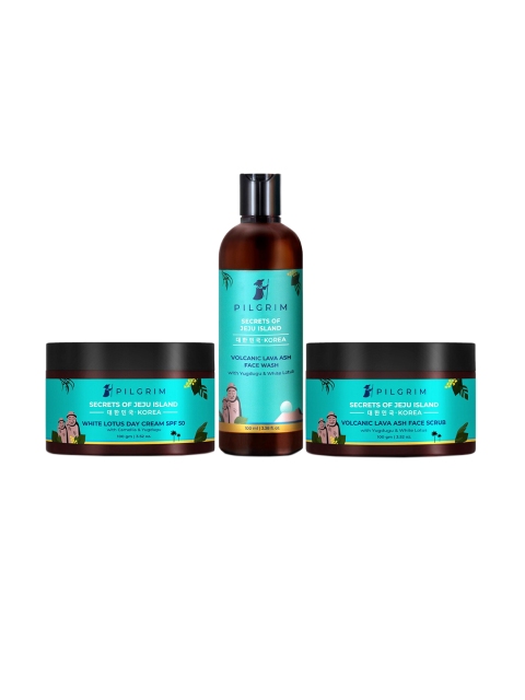 

Pilgrim Face Ritual Face Wash Face Scrub & Face Mask Gift, Teal
