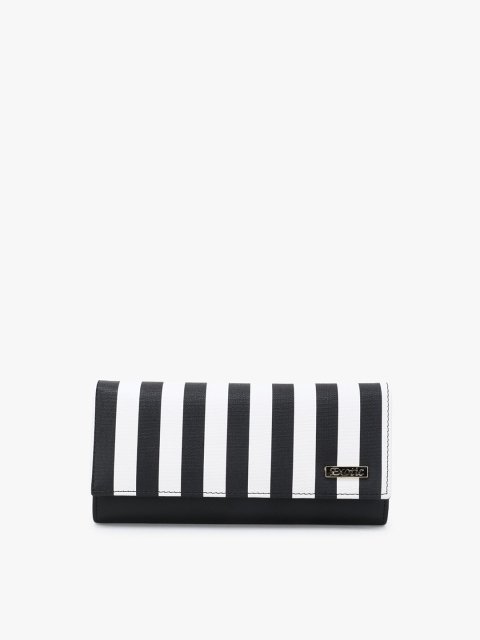 

Exotic Women Black & White Striped PU Two Fold Wallet