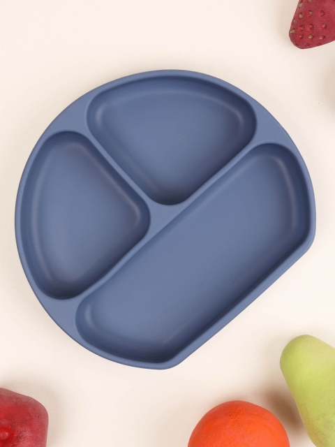 

KICKS & CRAWL Kids Navy Blue Silicone Matte Plate