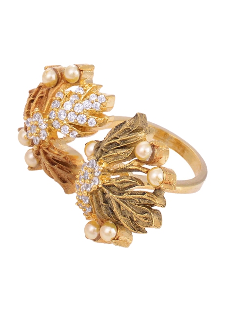 

Tistabene Gold- Plated Floral Antique Cocktail Ring