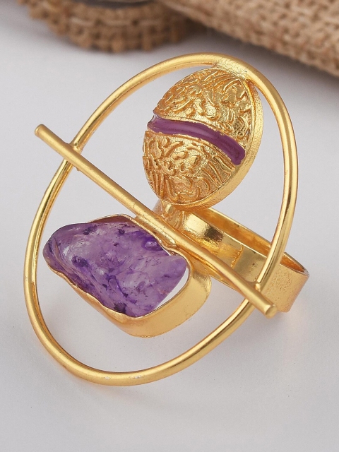 

Tistabene Purple & Gold-Plated Finger Ring