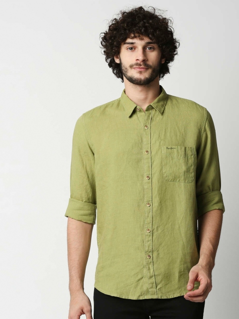 

Pepe Jeans Men Green Classic Casual Shirt