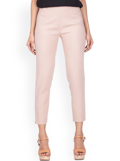 

Zink London Women Nude-Coloured Slim Fit Trousers