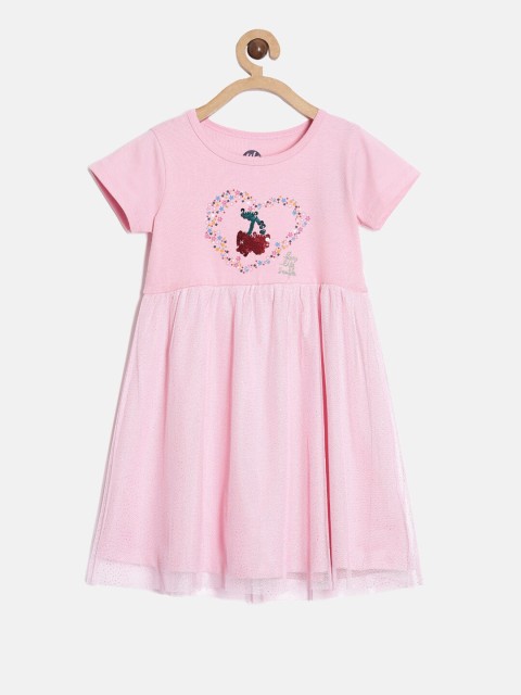 

YK Girls Pink Embellished Dress