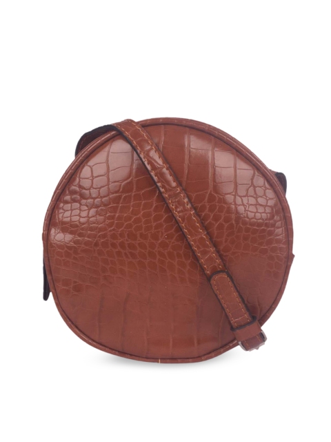 

Bagkok Brown Animal Textured Sling Bag