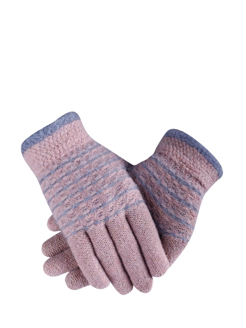 

LOOM LEGACY Women Magenta & Blue Acrylic Hand Gloves