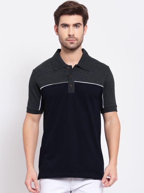 

Kalt Men Grey Polo Collar T-shirt