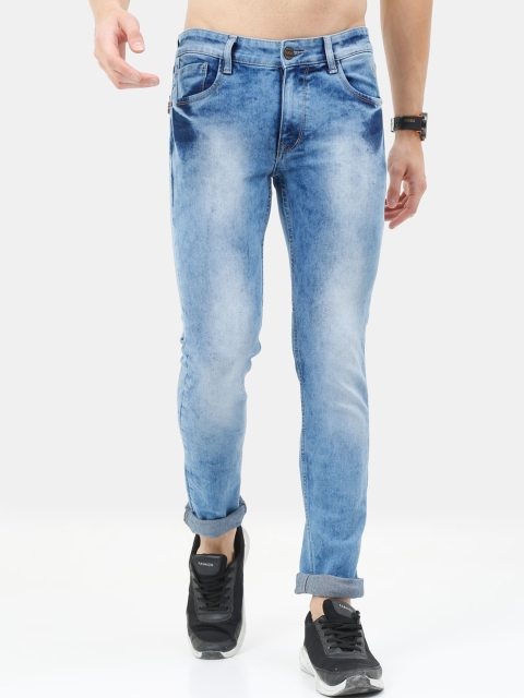 

VUDU Men Blue Narrow Slim Fit Heavy Fade Stretchable Jeans