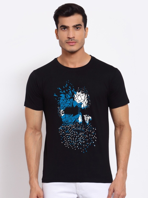 

FERANOID Men Black Printed Bio Finish T-shirt