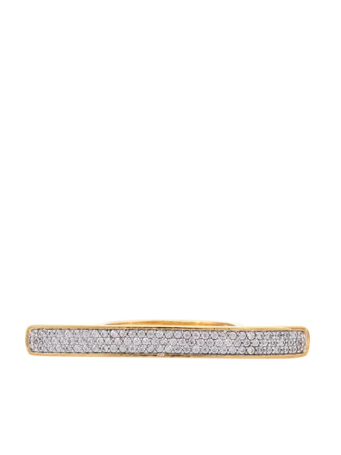 

Tistabene Gold-Plated White Contemporary Long Cocktail Ring