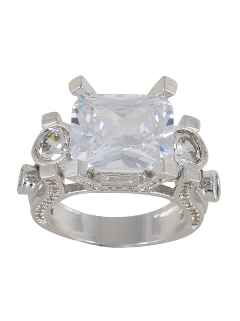 

Tistabene White Contemporary International Diamonds Cocktail Ring