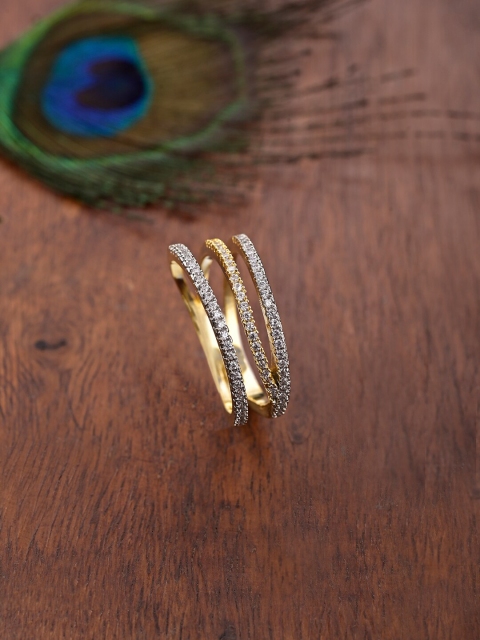 

Tistabene White Gold-Plated Classic International Diamonds Casual Ring