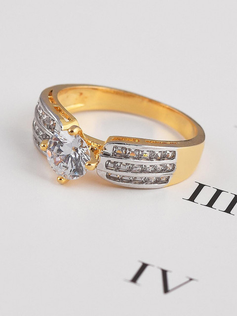 

Tistabene White Gold Plated Channel Set Baguettes Ring