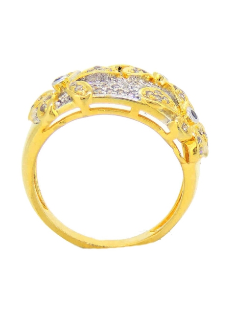 

Tistabene Gold-Plated White Floral Diamonds Cluster Ring