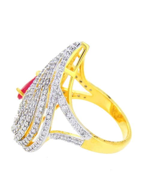 

Tistabene Gold-Plated Pink Diamonds Cocktail Ring