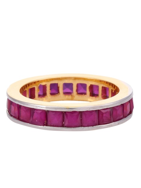

Tistabene Red & Gold-Plated Stone Studded Band