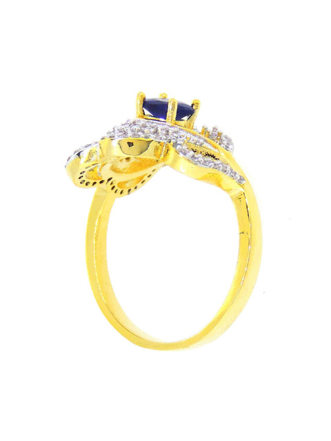 

Tistabene Gold-Plated & Blue Contemporary Casual Ring