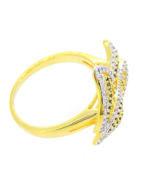 

Tistabene Women Green Floral International Diamonds Cocktail Ring