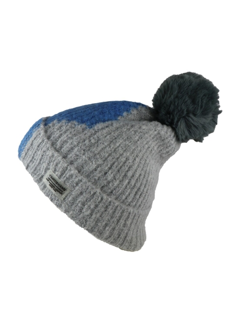 

Bunnywave Women Grey & Blue Solid Beanie