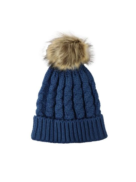 

Bunnywave Women Blue Beanie