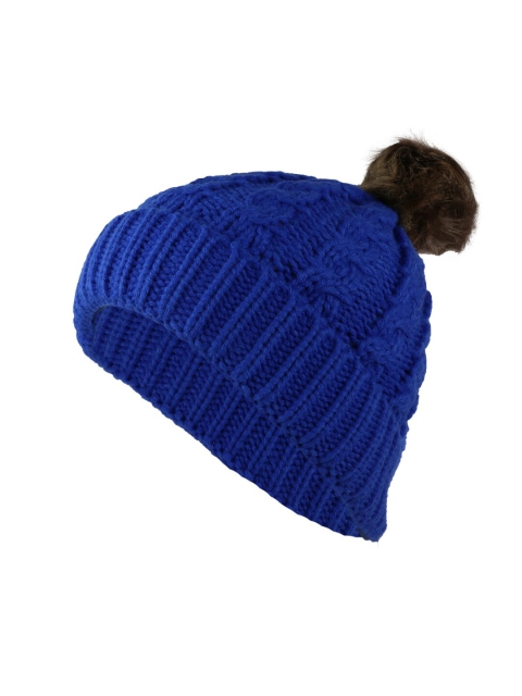 

Bunnywave Women Blue Self Design Beanie Cap