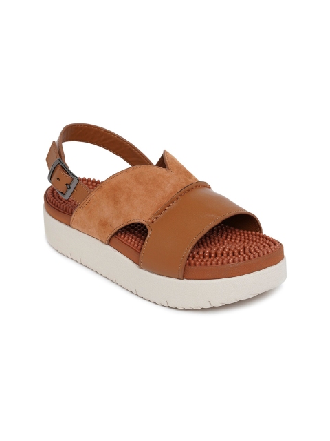 

Kenkoh Brown Leather Flatform Sandals