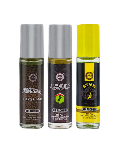 

Arras Set of Jaquar Black - Speed Feraari - Stud Non Alcoholic Roll-On Perfumes