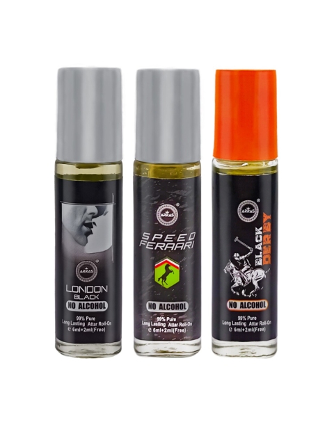 

Arras Set of London Black - Speed Feraari - Black Derby Roll-On Perfumes - 8 ml Each